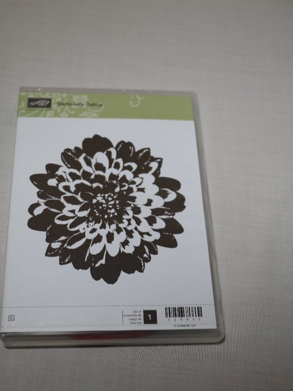 Stampin Up Definitely Dahlia 1 Piece Red Rubber Stamp set
